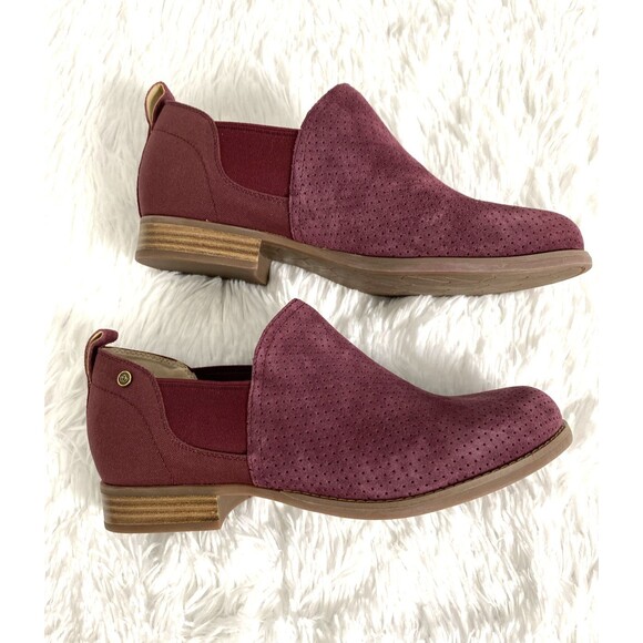 Spenco Orthopedic Suede Shoes Women’s Size US 10B Total Support Foot Wear Wine - Picture 11 of 13